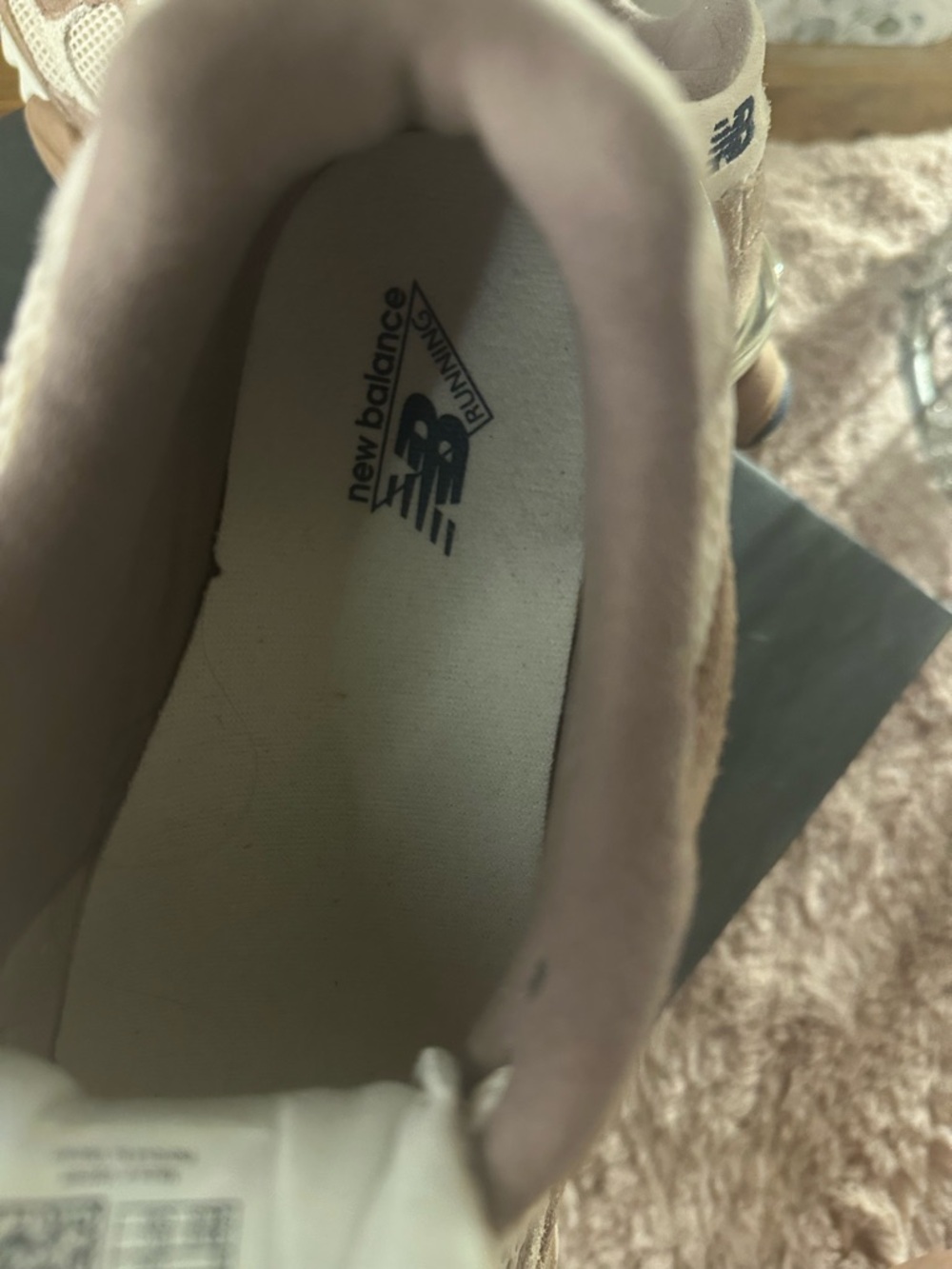 New Balance 9060 Women’s Beige/Tan Mesh & Suede Sneaker - Picture 8 of 8